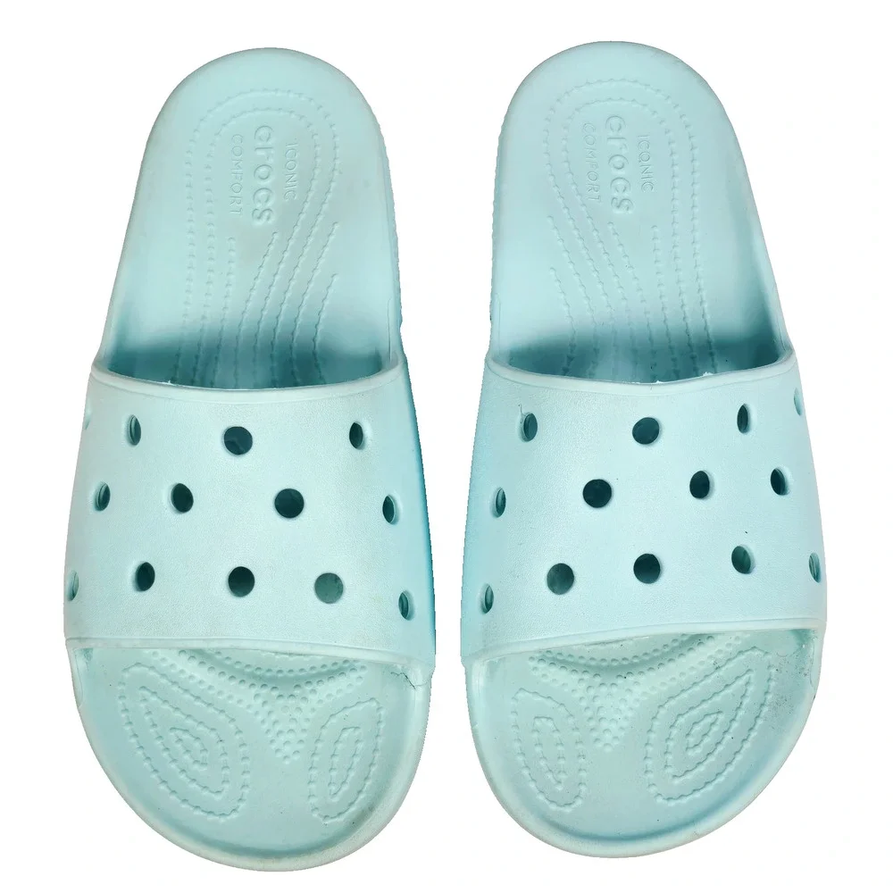 CROCS Classic Slides Unisex, Women's 9 Men's 7 Aqua Blue/Turquoise - Picture 4 of 9
